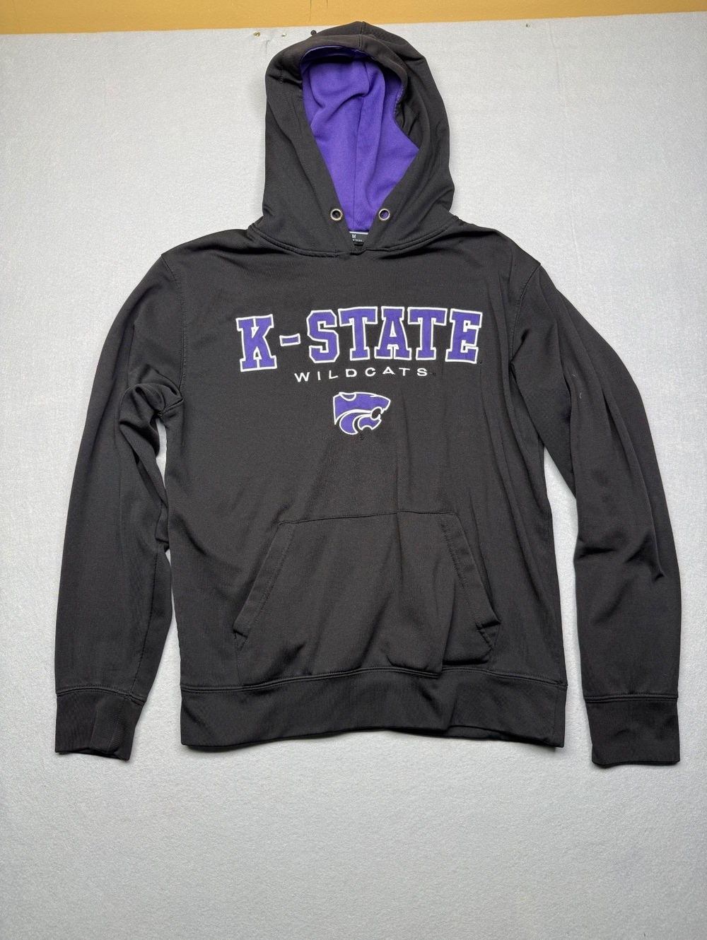 K-State Wildcats Hoodie Men's Medium Black Purple Collegiate